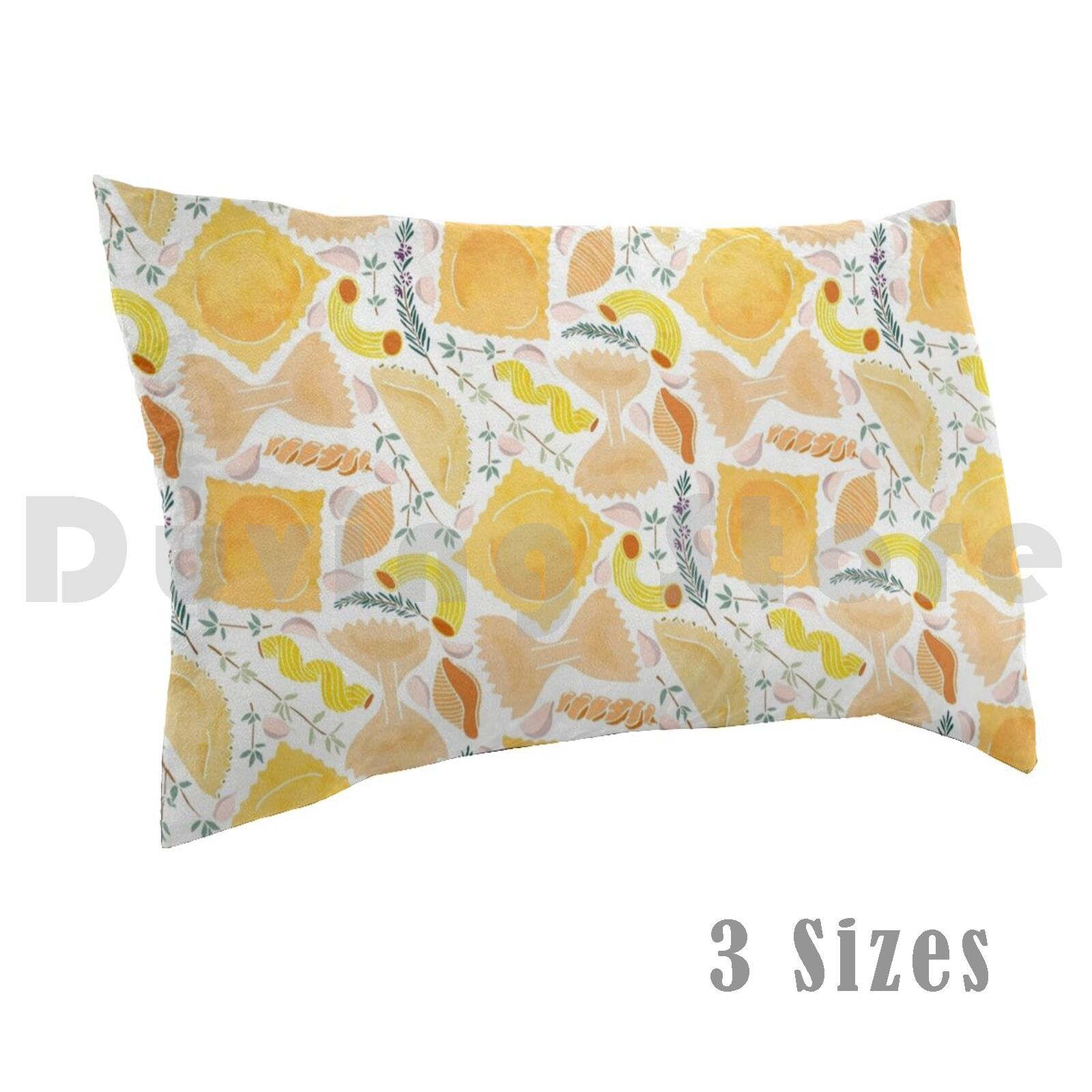 Home Cooking On - Pasta Pattern On White Pillow Case