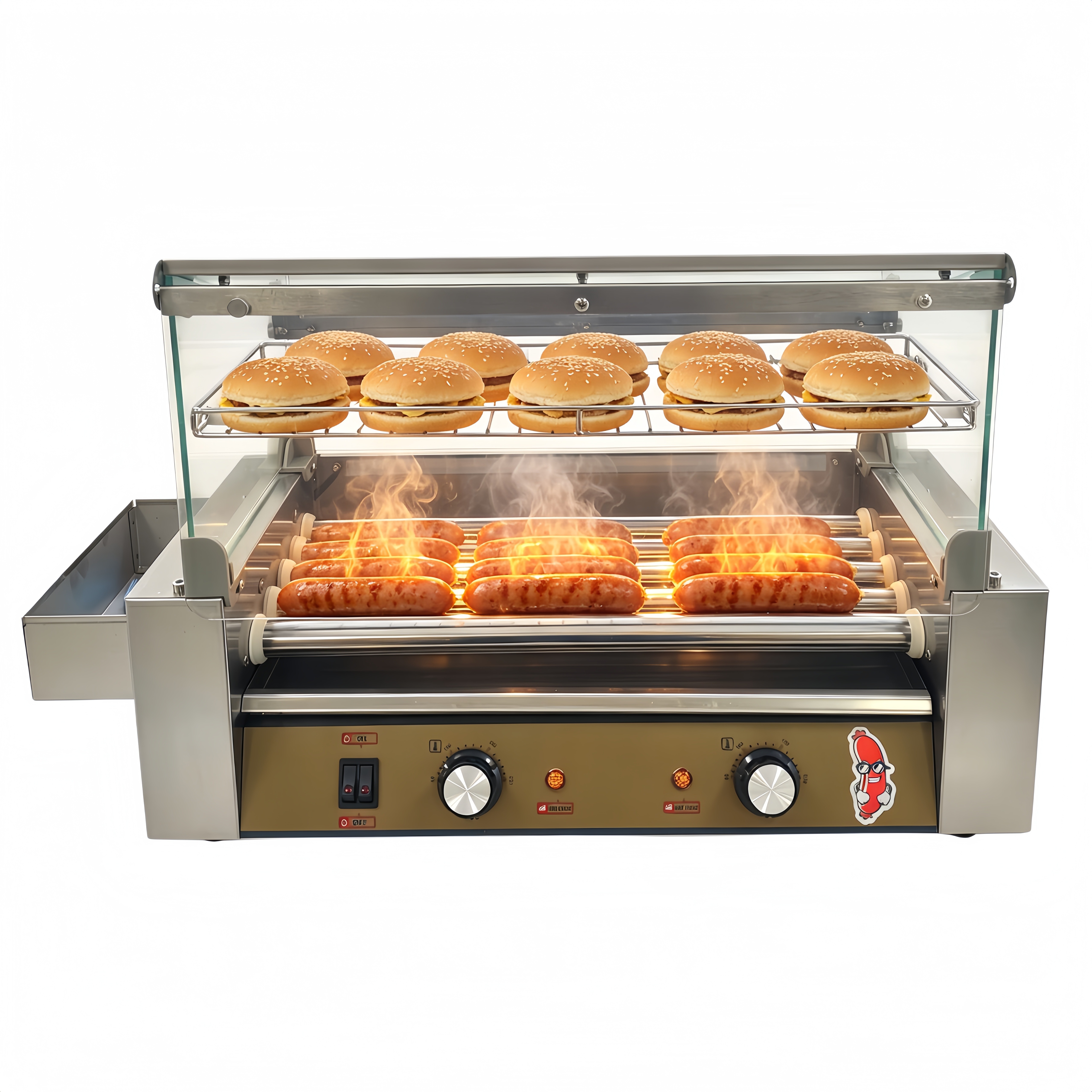 Home Cooking For Dogs - 220V Electric Stainless Steel 5-roll Commercial