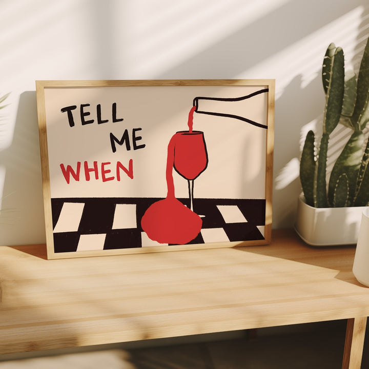Home Cooking Kitchen - Vintage Tell Me When Drink Canvas