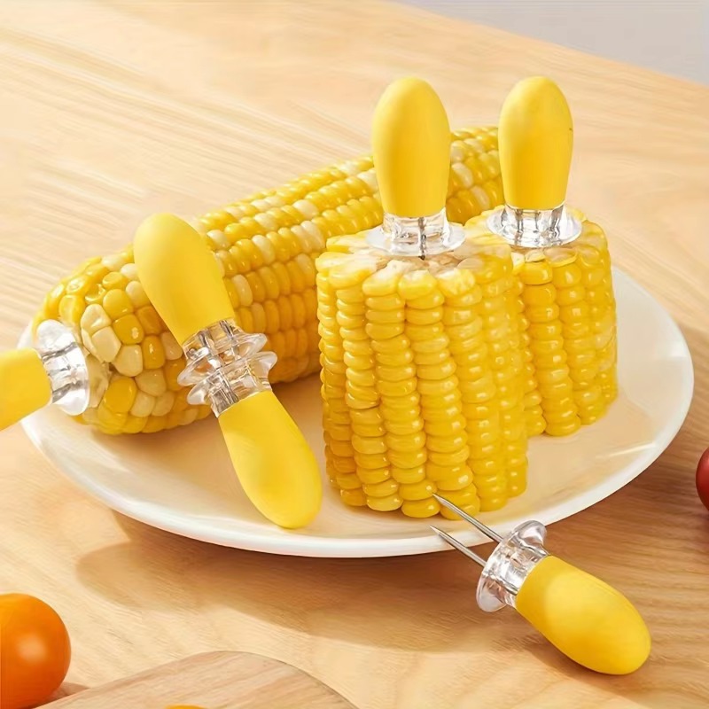 Home Cooking On - 1Pair Corn Holder, Stainless Steel Corn