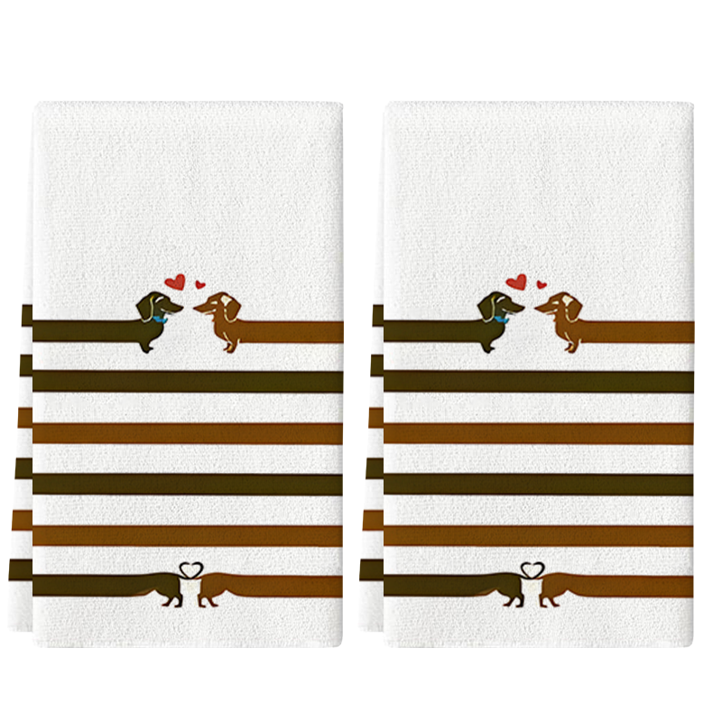 Home Cooking For Dogs - 2Pcs, Valentine's Day Double Dog Heart