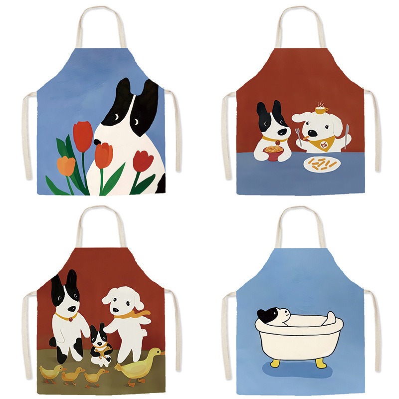 Home Cooking For Dogs - Cute Cartoon Cat Dog Printed Cotton