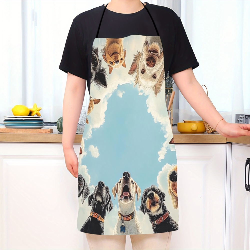 Home Cooking For Dogs - Cute Funny Circle Dogs Apron Kitchen
