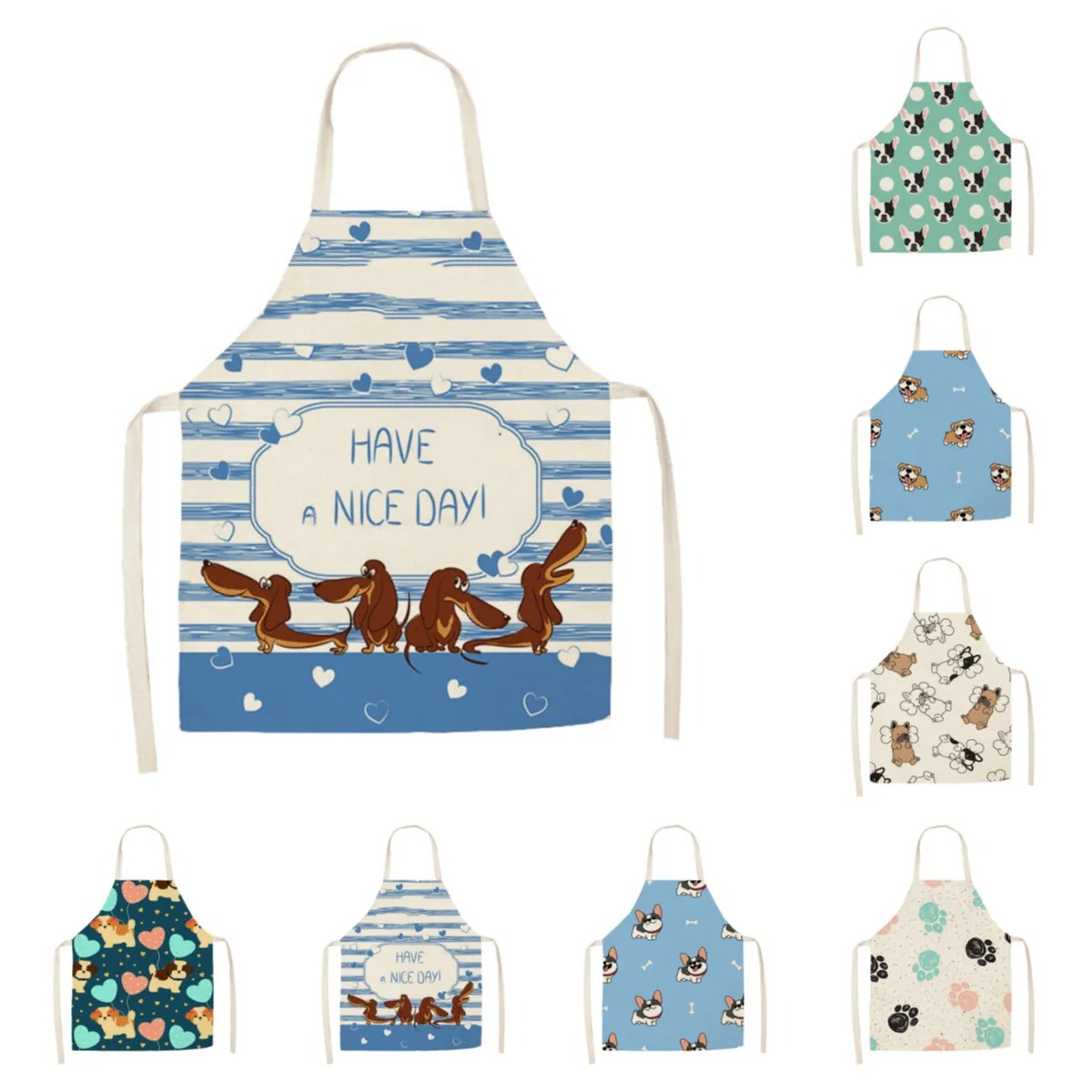 Home Cooking For Dogs - Funny Apron Funny Dog Husky Doberman