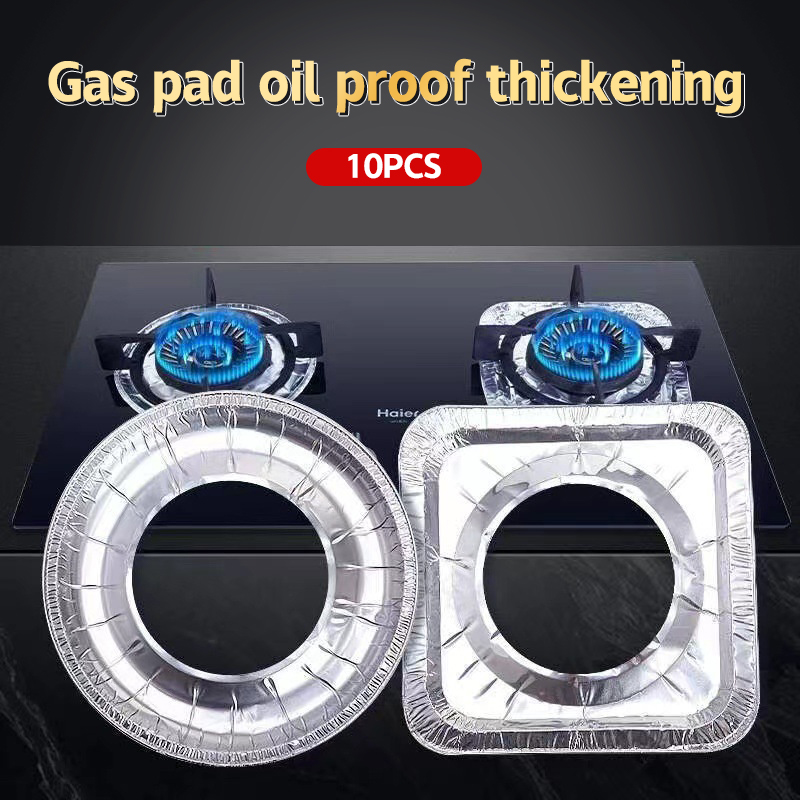 Home Cooking Gas Stove - 10Pcs/set Thickened Aluminum Foil Covers Gas