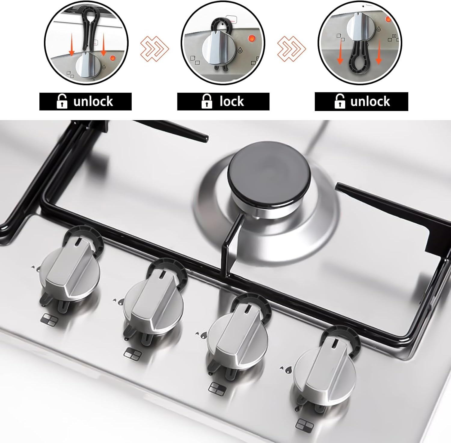 Stove Knob Locks Child Proof S - Home Cooking Gas Stove ulasan dan harga