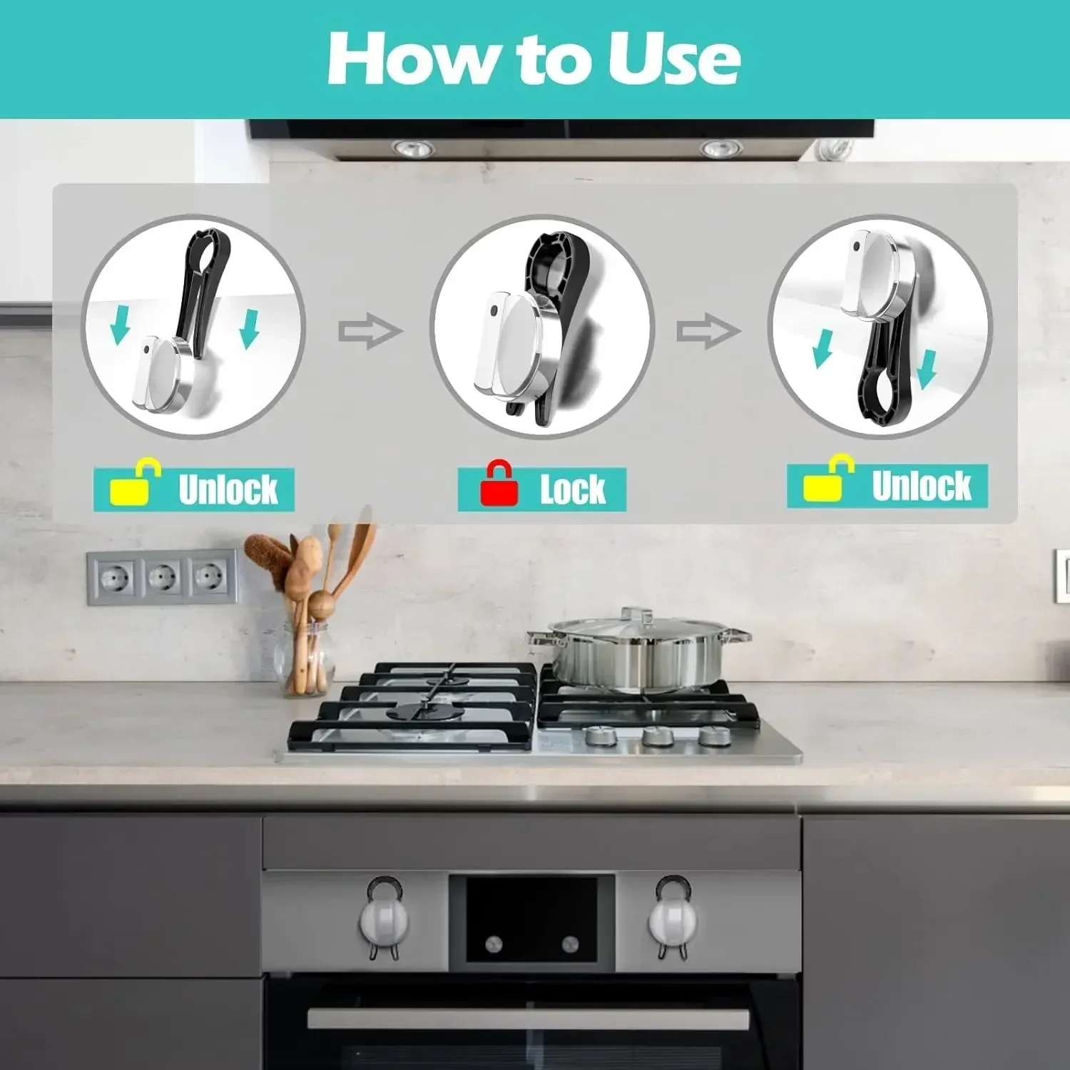 Stove Knob Locks Child Proof S - Home Cooking Gas Stove ulasan dan harga