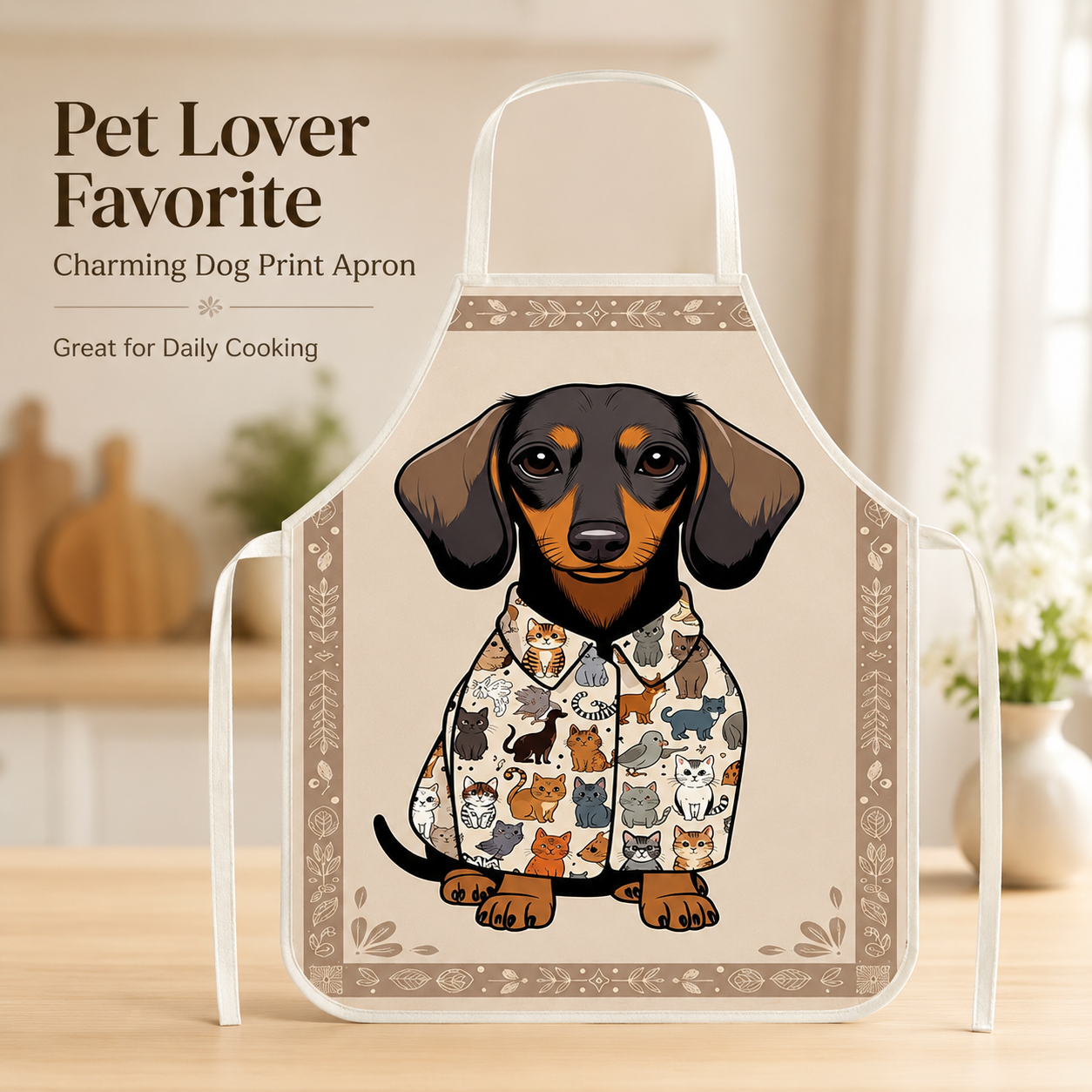Funny Dachshund Dog Cat Shirt  - Home Cooking For Dogs ulasan dan harga