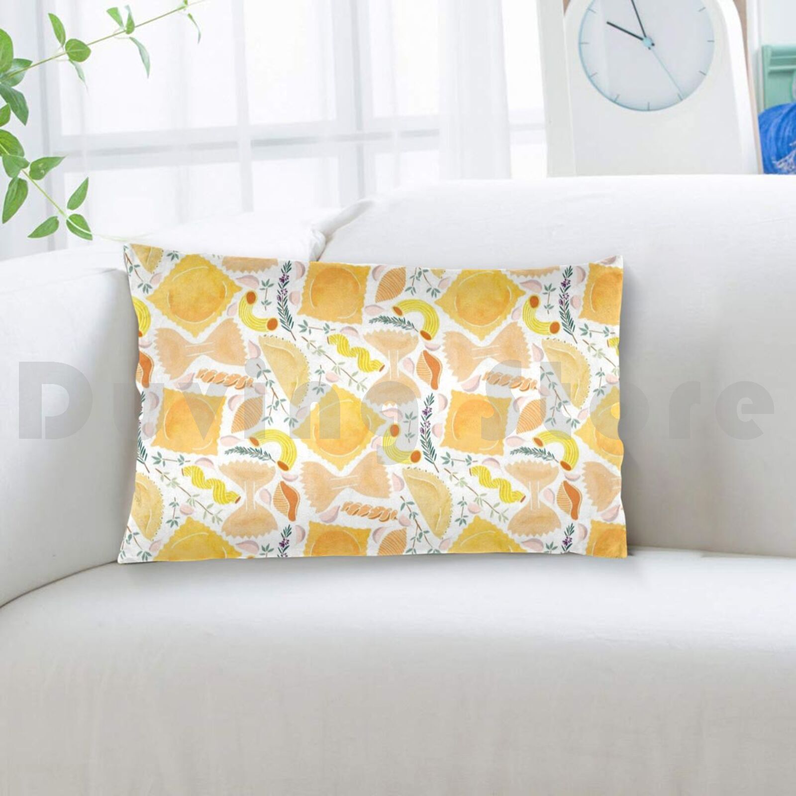 Pasta Pattern On White Pillow  - Home Cooking On ulasan dan harga