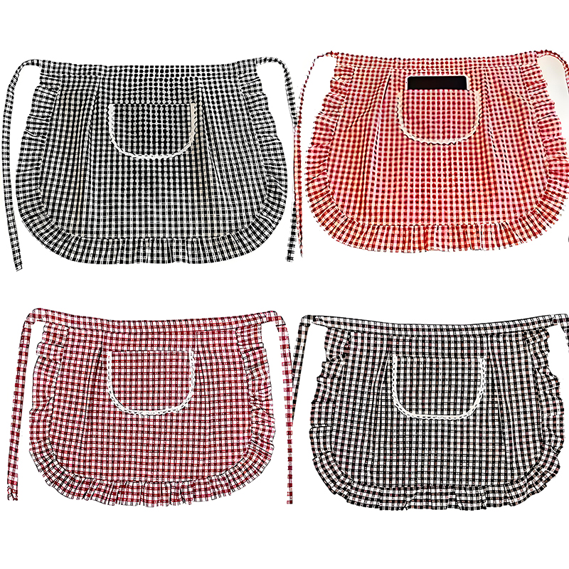 Half Waist Square Check Apron  - Home Cooking On ulasan dan harga
