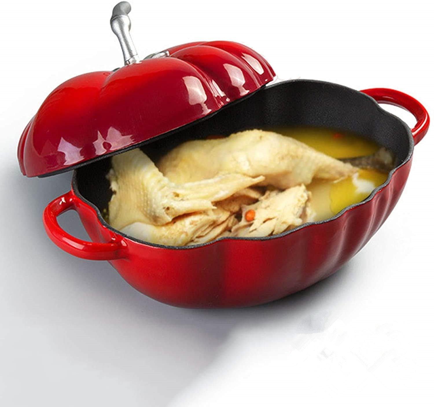 25cm Tomato Enameled Cast Iron - Dutch Oven Enamel ulasan dan harga
