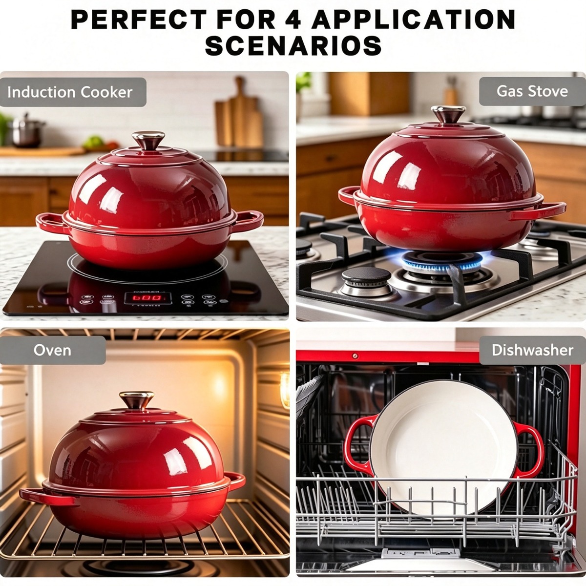9.5 in Enameled Cast Iron Dutc - Dutch Oven Enamel ulasan dan harga