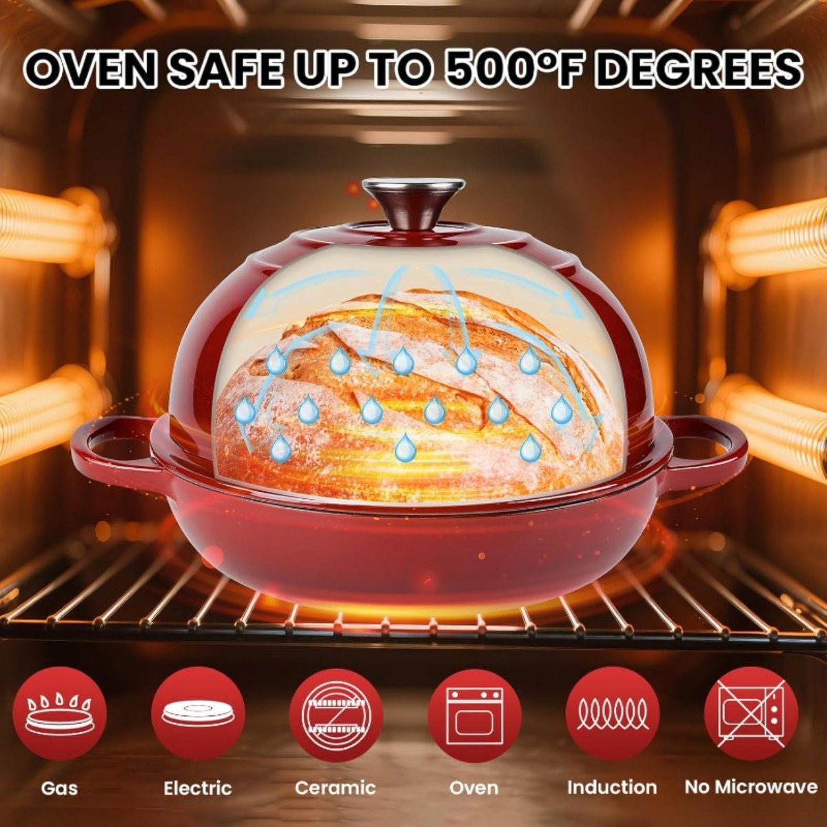 9.5 in Enameled Cast Iron Dutc - Dutch Oven Enamel ulasan dan harga
