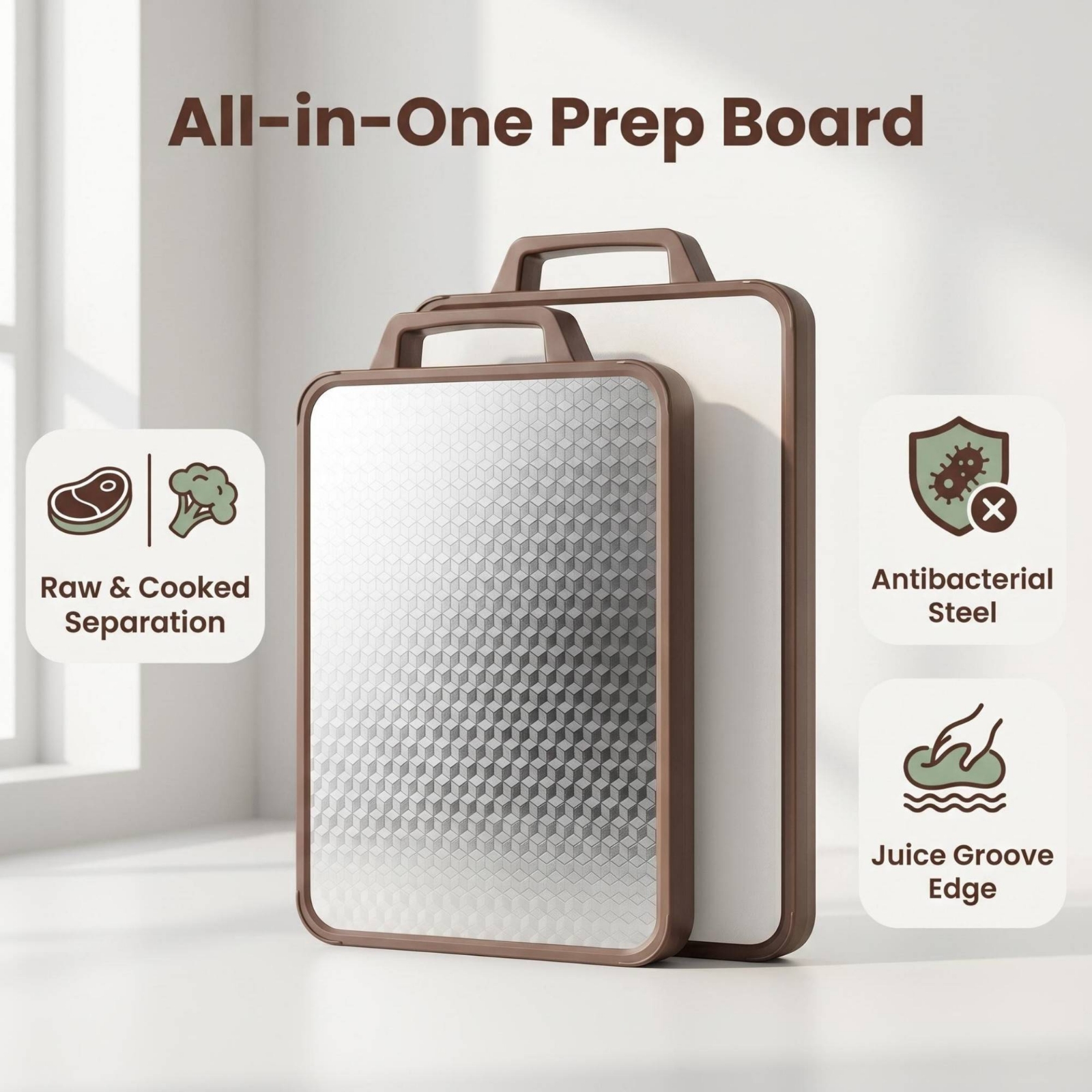 Double-Sided Cutting Board Sta - Home Cooking Kitchen ulasan dan harga