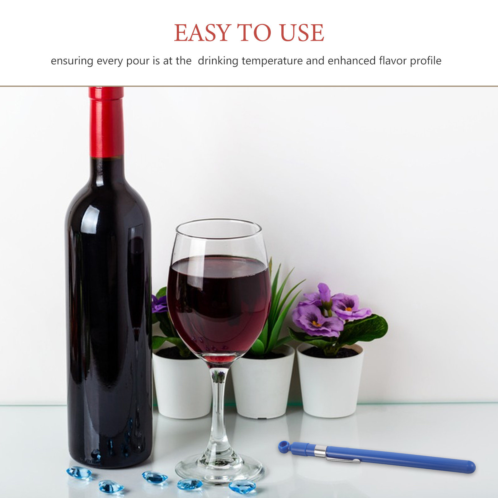 Easy Read Glass Wine Temperatu - Home Cooking Kitchen ulasan dan harga