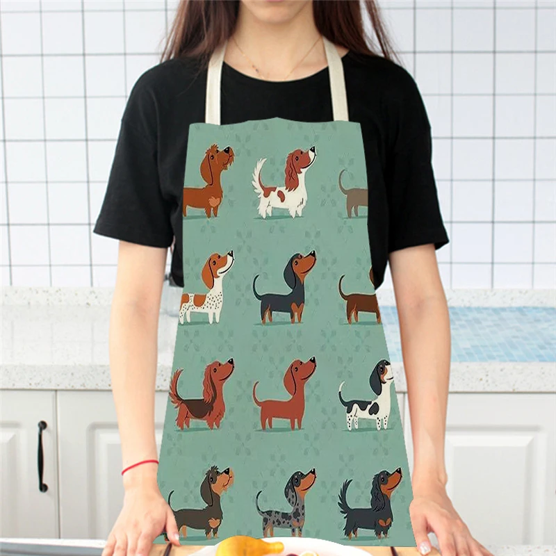 Cartoon Dog Printed Kitchen Ap - Home Cooking For Dogs ulasan dan harga