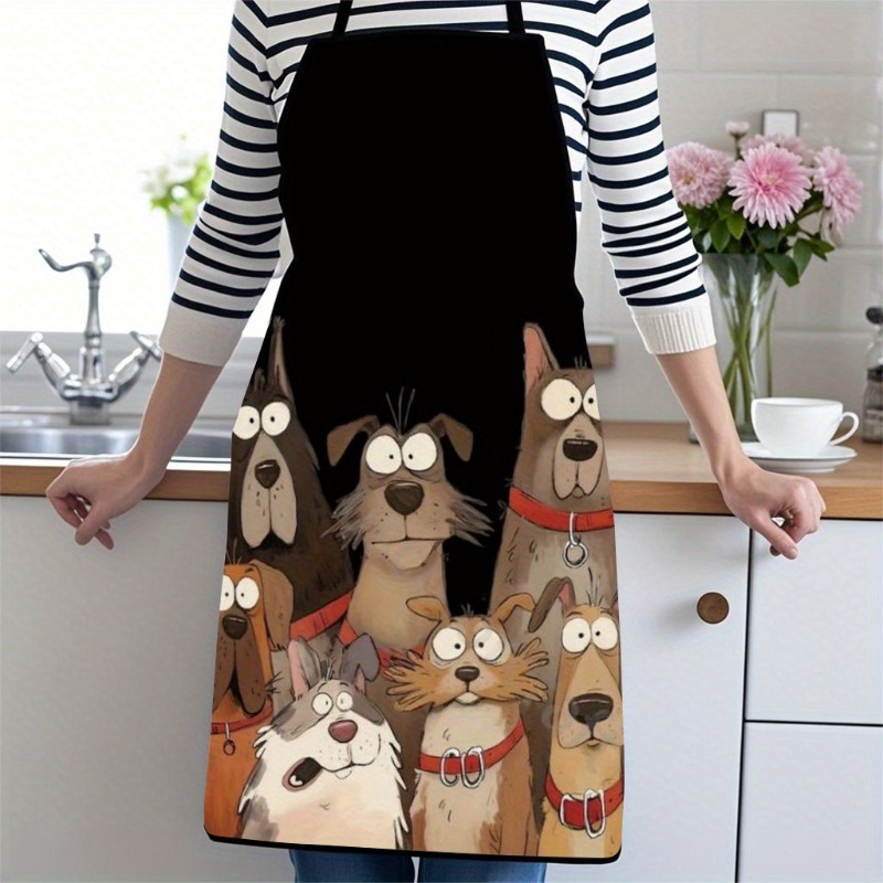 1pc 1pcs Dog Print Apron Suita - Home Cooking For Dogs ulasan dan harga