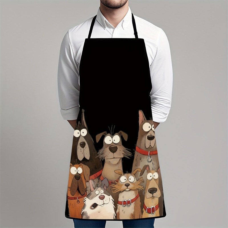 1pc 1pcs Dog Print Apron Suita - Home Cooking For Dogs ulasan dan harga