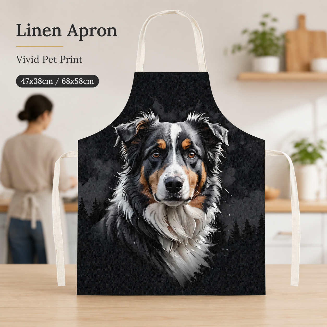 Artistic Dog Portrait Linen Sl - Home Cooking For Dogs ulasan dan harga