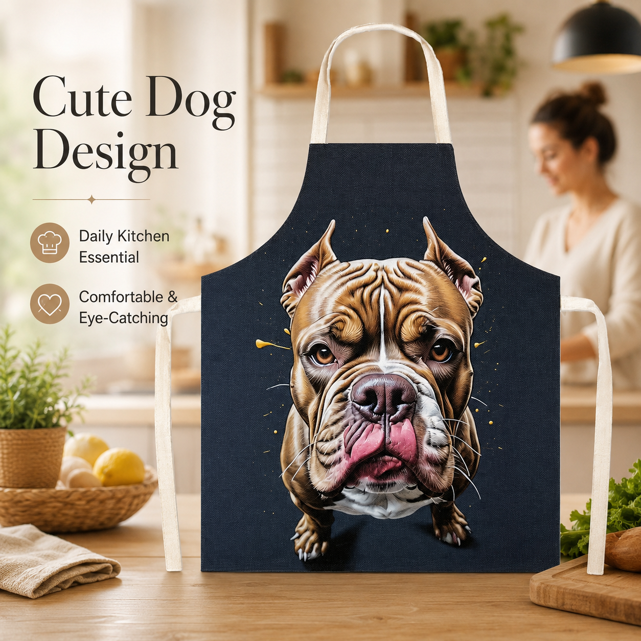 Artistic Dog Portrait Linen Sl - Home Cooking For Dogs ulasan dan harga