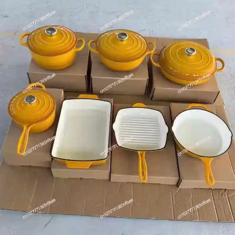 7-Piece Cast Iron Enamel Dutch - Dutch Oven Enamel ulasan dan harga