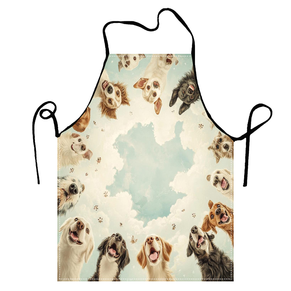Cute Funny Circle Dogs  Apron  - Home Cooking For Dogs ulasan dan harga