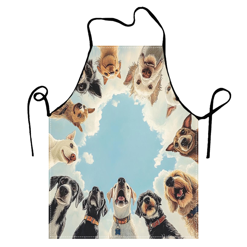 Cute Funny Circle Dogs  Apron  - Home Cooking For Dogs ulasan dan harga