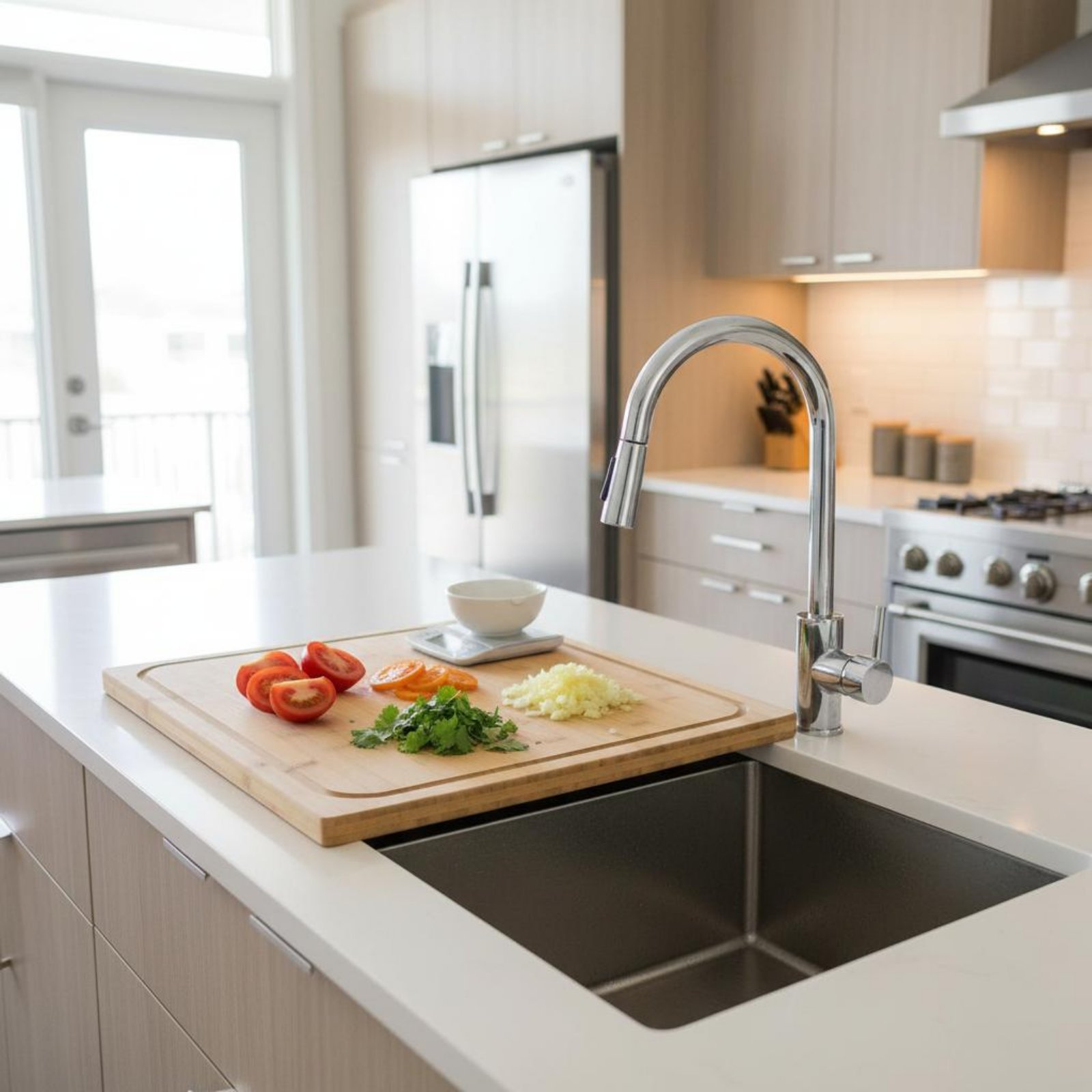 Over the Sink Cutting Board Mu - Home Cooking Kitchen ulasan dan harga