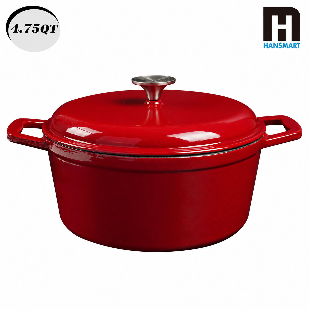 HANSMART 4.75Qt Enameled Cast  - Dutch Oven Enamel ulasan dan harga