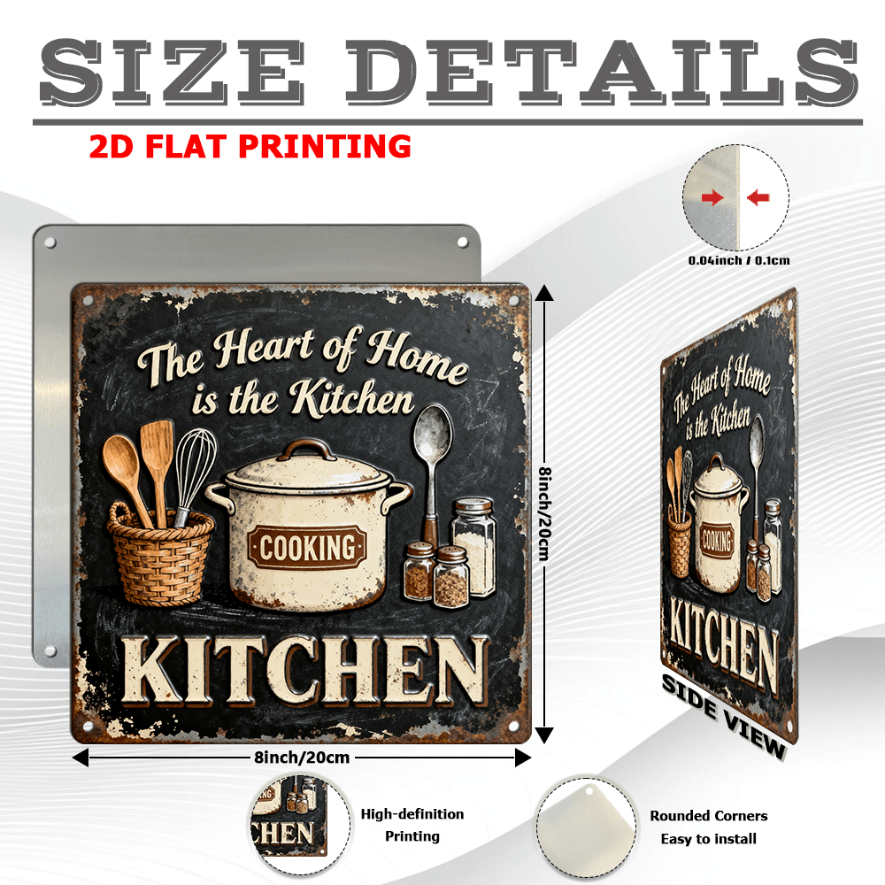 Vintage Metal Kitchen Wall Dec - Home Cooking Kitchen ulasan dan harga