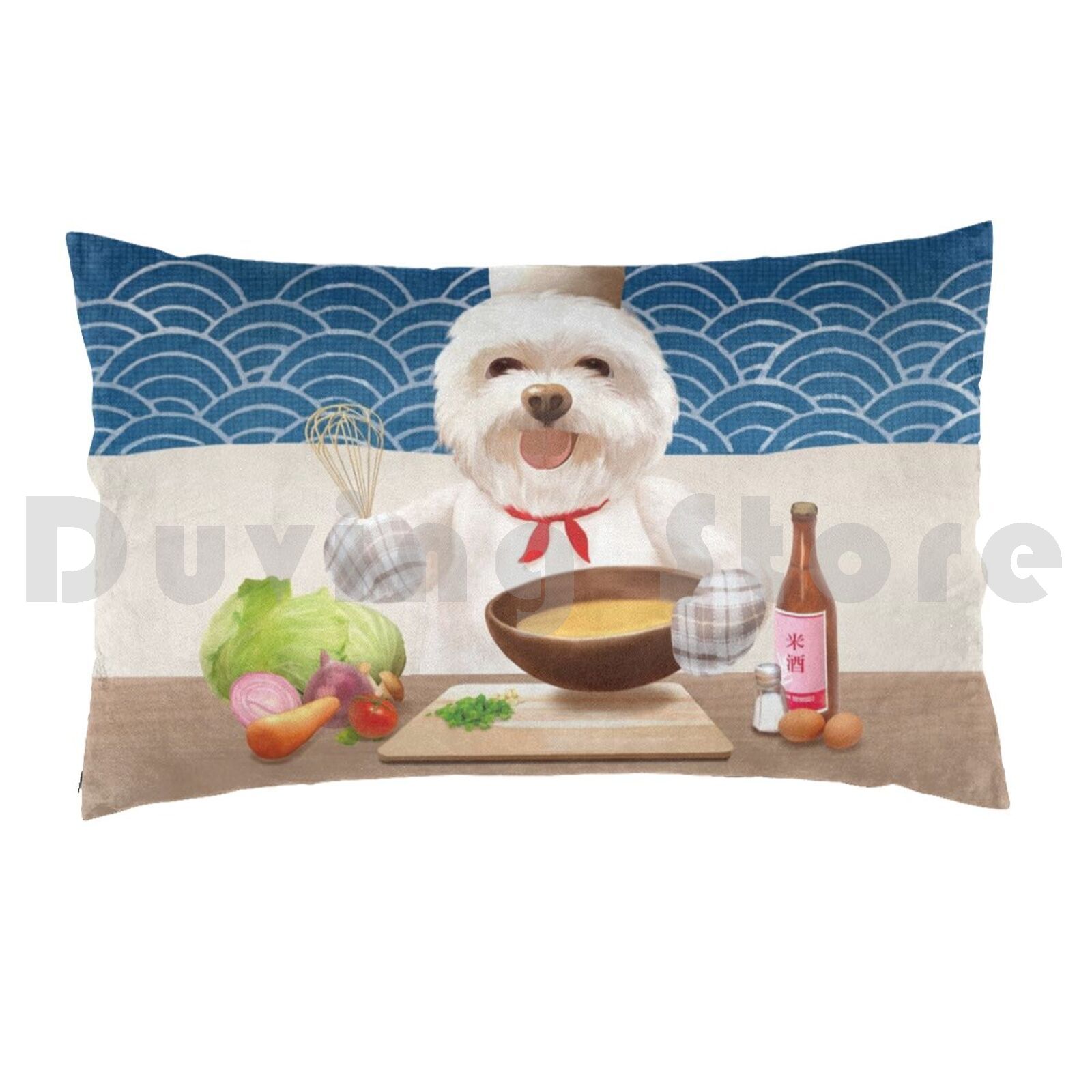 Little Chef Pillow Case Printe - Home Cooking For Dogs ulasan dan harga