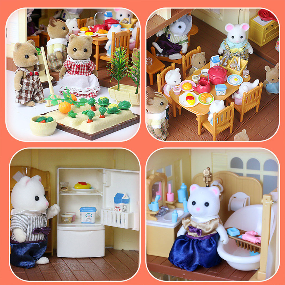 Miniature Furniture 1:12 Dollh - Home Cooking Kitchen ulasan dan harga