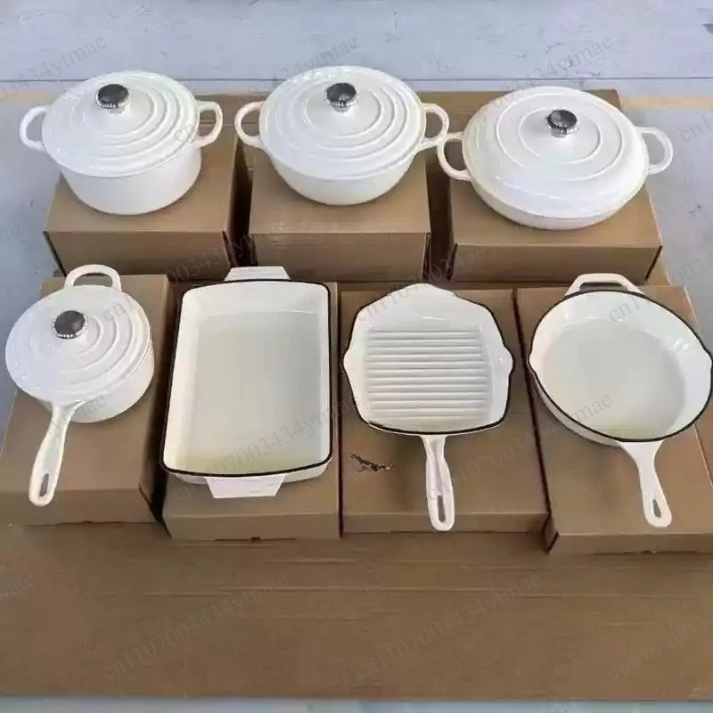 7-Piece Enameled Cast Iron Dut - Dutch Oven Enamel ulasan dan harga
