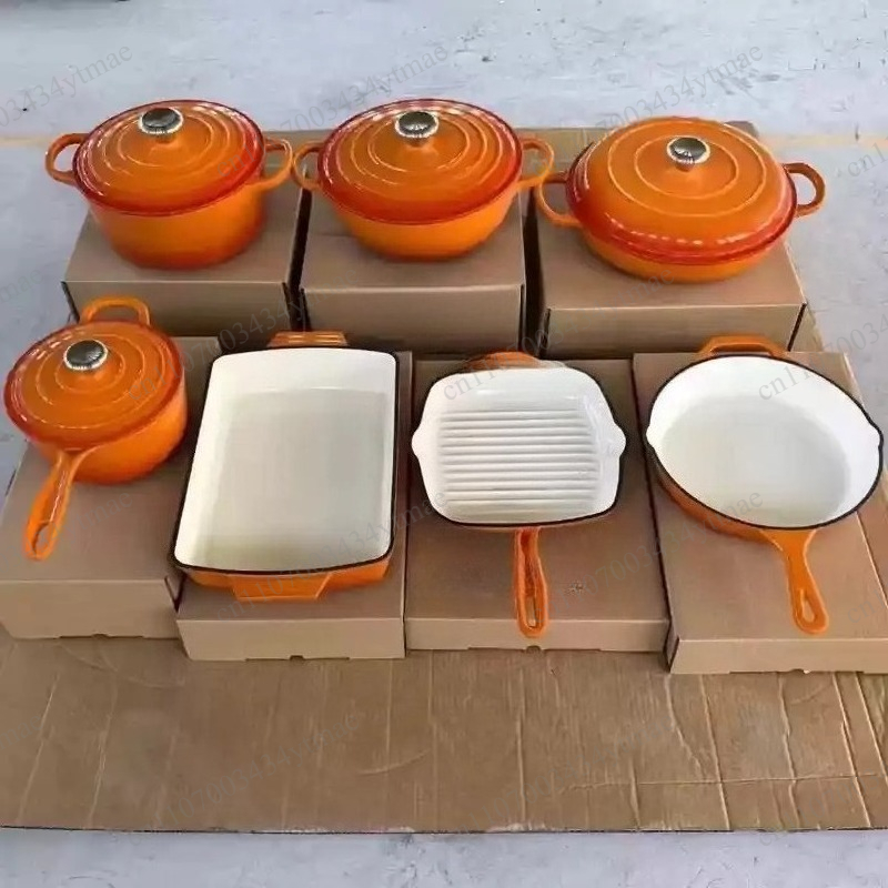 7-Piece Enameled Cast Iron Dut - Dutch Oven Enamel ulasan dan harga
