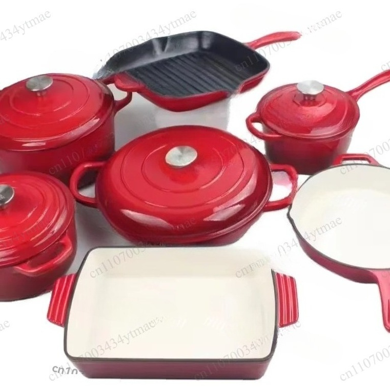 7-Piece Enameled Cast Iron Dut - Dutch Oven Enamel ulasan dan harga