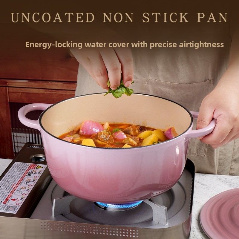 22/24/26/28cm Gradation Pink C - Dutch Oven Enamel ulasan dan harga
